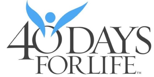 The 40 Days for Life Logo in words