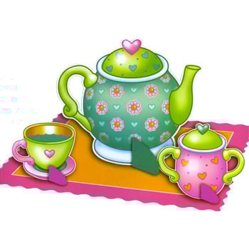 Picture of a teapot with dessert