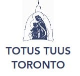 Logo of Totus with Mary holding the child Jesus