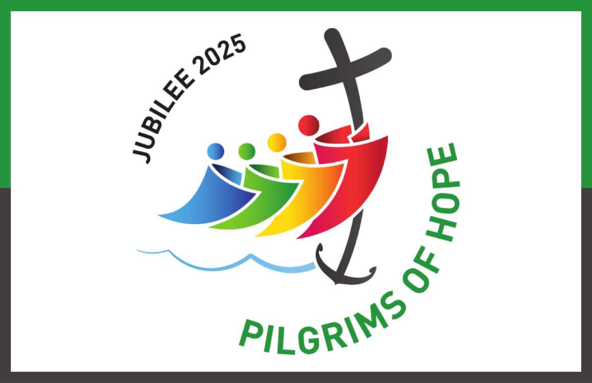 Colourful Logo of the Jubilee Year - Pilgrims of Hope